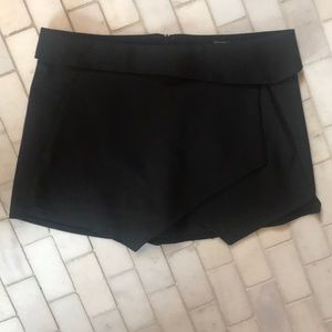 zara basic black skort